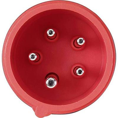 VOLTCRAFT VMA-3L 16 Meetadapter CEE-stekker 16 A 5-polig - Bus 4 mm Donkergrijs, Rood