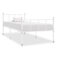 vidaXL Bedframe metaal wit 90x200 cm - thumbnail