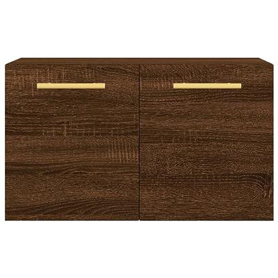 Wandkast 60x36,5x35 cm bewerkt hout bruineikenkleurig Wandkast 60x36,5x35 cm bewerkt hout bruineikenkleurig