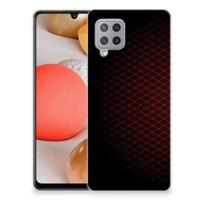 Samsung Galaxy A42 | TPU bumper | Geruit Rood - thumbnail