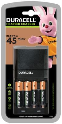 Oplader + Oplaadbare Batterijen DURACELL CEF27 2 x AA + 2 x AAA 1700 mAh 750 mAh (1 Stuks)