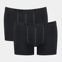24/7 2-pak heren boxershorts - Elastisch katoenen Mannen ondergoed met elastische band - XXL - Zwart - Onderbroek heren heren - Ondergoed heren - thumbnail