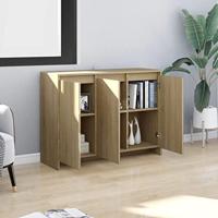 Dressoir 102x33x75 cm bewerkt hout sonoma eikenkleurig - thumbnail