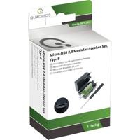 Quadrios 2001C210 Mini-USB 2.0 - stekkerset, Type-B Stekker, inbouw horizontaal 1 stuk(s) - thumbnail