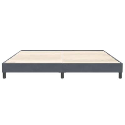 Boxspring zonder matras fluweel donkergrijs 200x220 cm