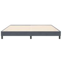 Boxspring zonder matras fluweel donkergrijs 200x220 cm - thumbnail