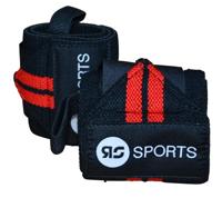 RS Sports Wrist Wrap Set l zwart rood - thumbnail