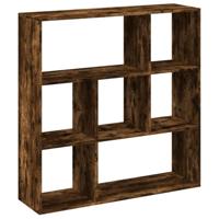 Kamerscherm / boekenkast 102x29x103,5 cm hout gerookt eiken - thumbnail