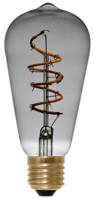 LED lamp Edison dimbaar 120 Lumen 4W E27 Rustika Curved Spiral grijs Segula
