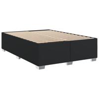 Boxspring met matras kunstleer zwart 140x190 cm - thumbnail