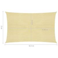Zonnezeil 160 g/m 2x4,5 m HDPE beige - thumbnail