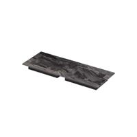 INK Post Wastafel keramische slab envelop bak dubbel zonder kraangaten 120x45x1 Venice brown glossy - thumbnail