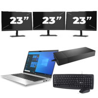 HP ProBook 430 G8 - Intel Core i5-11e Generatie - 13 inch - 8GB RAM - 256GB SSD - Windows 11 Home + 3x 23 inch Monitor - thumbnail