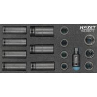 HAZET Krachtdopsleutelset 163-463/15 · 1/2 inch (12,5 mm) vierkant hol · Buiten-zeskant-tractieprofiel · 15-delig · 17 - 27 - thumbnail