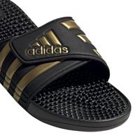 adidas Adissage Slippers Zwart Goud - thumbnail