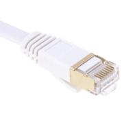 2m Goud verguld hoofd CAT7 High Speed 10Gbps ultra dun plat Ethernet netwerk LAN Kabel - thumbnail