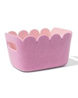 HEMA Mand 20x12cm vilt paars - thumbnail