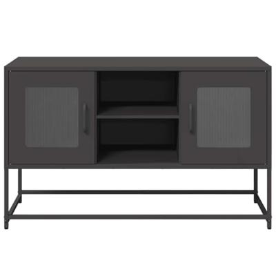 Tv-meubel 100,5x39x60,5 cm staal zwart Tv-meubel 100,5x39x60,5 cm staal zwart
