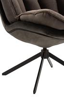 J-Line Fauteuil 'Madelaine' kleur Grijs/Beige - thumbnail