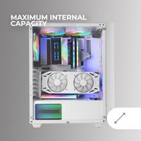 ATX Semi-toren BehuizingMars Gaming MCAIRW Wit - thumbnail