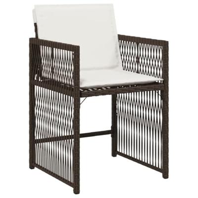 13-delige Tuinset met kussens poly rattan bruin