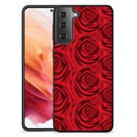 Samsung Galaxy S21 Bloemen Hoesje Red Roses - thumbnail