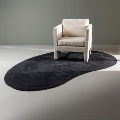 Nohr Organisch Vloerkleed 'Selicia' Wol, 175 x 290cm, kleur Zwart