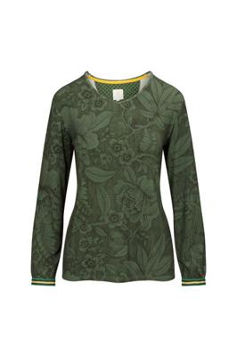 Pip Studio Trice Long Sleeve Top Casa dei Fiori Green S