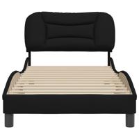 Bedframe zonder matras 80x200 cm stof zwart - thumbnail
