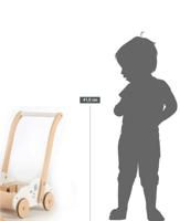 Label Label Wood houten Loopwagen met educatieve blokken blauw - thumbnail