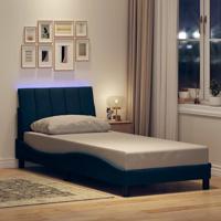Bedframe zonder matras "Hanko" 80x200 cm stof blauw - thumbnail