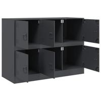 Dressoir 99x39x73 cm staal antracietkleurig - thumbnail