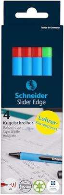 Schneider Schreibgeräte 1 stuk(s) Kugelschreiber Slider Edge XB 4er Stiftebox, Lehrer-Korrekturset 152272 Balpen N/A