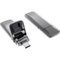 Xlyne 7612800 USB-stick 128 GB Grijs 7612800 USB-C 3.2 Gen 2 - thumbnail