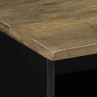 Tv-meubel 80x33x46 cm massief mangohout zwart - thumbnail