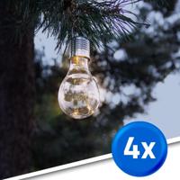 Solar led lamp eddy gloeilamp deco - set van 4 - op zonne energie - thumbnail