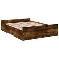Bedframe met lades bewerkt hout gerookt eikenkleurig 120x190 cm - thumbnail