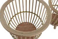 Plantenbakkenset DKD Home Decor 35 x 35 x 37 cm Natuurlijk Lichtbruin Bamboe - thumbnail