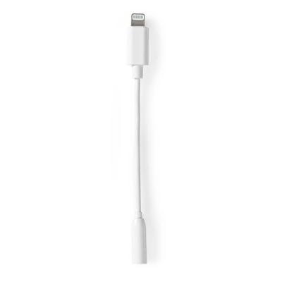 Lightning Adapter | Apple Lightning 8-Pins | 3,5 mm Female | Vernikkeld | 0.10 m | Rond | TPE | Grijs | Polybag