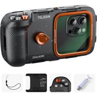 Telesin Smartphone Duik Case met knoppen en vacuümpomp - thumbnail