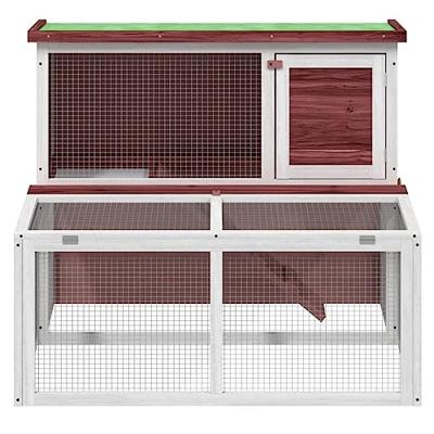 VidaXL Konijnenhok 102x90x84,5 cm massief grenenhout mokkakleurig