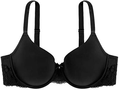 Beugel BH Adele - T-shirt BH met vulling - Gevulde bh met gladde cups - Wit - Zwart - 70D - 70D - 70D - 70D - 70D - 70D - 70D - 70D - 70D -