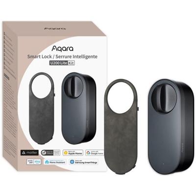 Aqara smart lock u200 lite kit elektronisch deurslot (zwart, matter via thread, bluetooth 5.1, nfc)