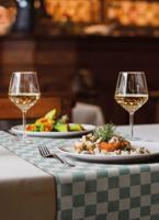 Tafellopers Groen en Wit Geblokt 50x140cm 100% Katoen Treb WS - thumbnail