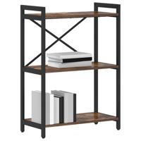 Boekenkast Gerookt eiken 60 x 30 x 83 cm Bewerkt hout - thumbnail