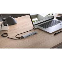 Hama 00200137 USB-hub 7 poorten USB-A USB 3.2 Gen1 5 GBit/s Met USB-C stekker Grijs - thumbnail