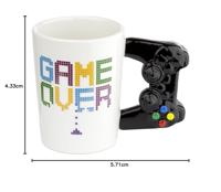 Game Over - Gevormd Handvat Keramiek Mok - thumbnail