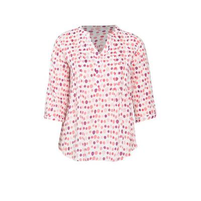 Paprika top met all over print wit/roze/paars