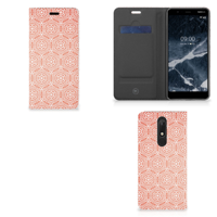 Nokia 5.1 (2018) | Hoesje met Magneet | Pattern Orange - thumbnail