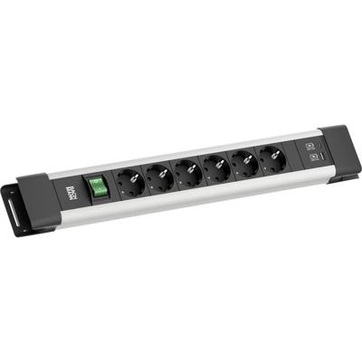 Bachmann BM005920 Stekkerdoos met schakelaar Grijs, Zwart Randaarde stekker 1 stuk(s)